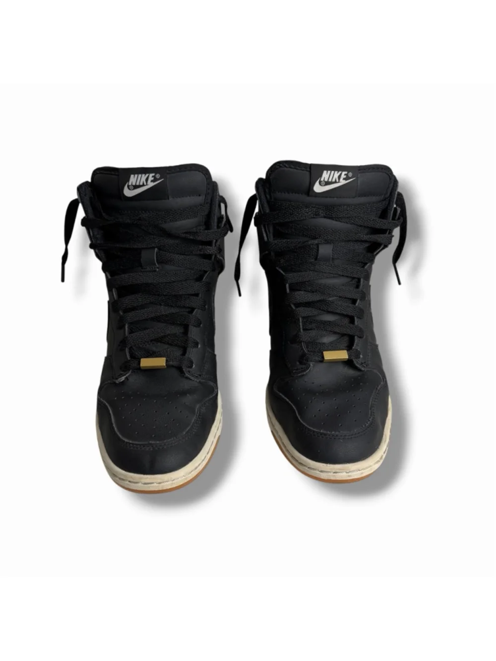 Nike Dunk Sky Hi Essential Black Gum Hidden Wedge Shoe 747283-991 Womens 8.5